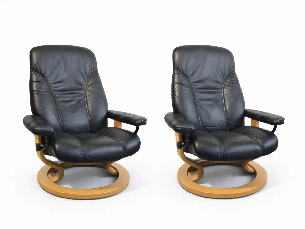 Billede 1 - 2 stk ægte Stressless lænestole med skammel – Ekor