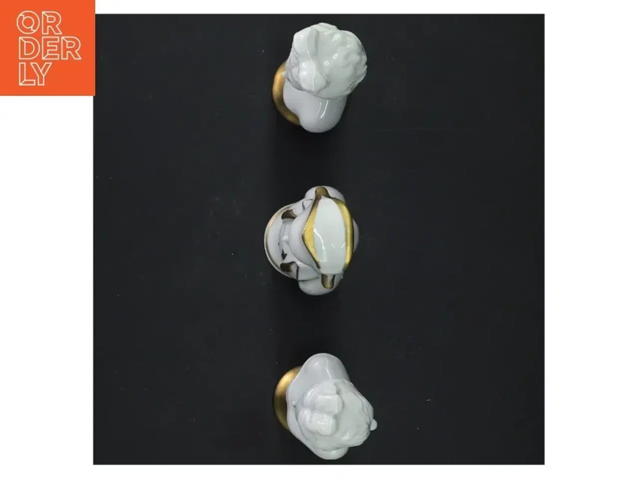 Billede 3 - Buste porcelænsfigurer med guldbasis (str. 9,5 cm)