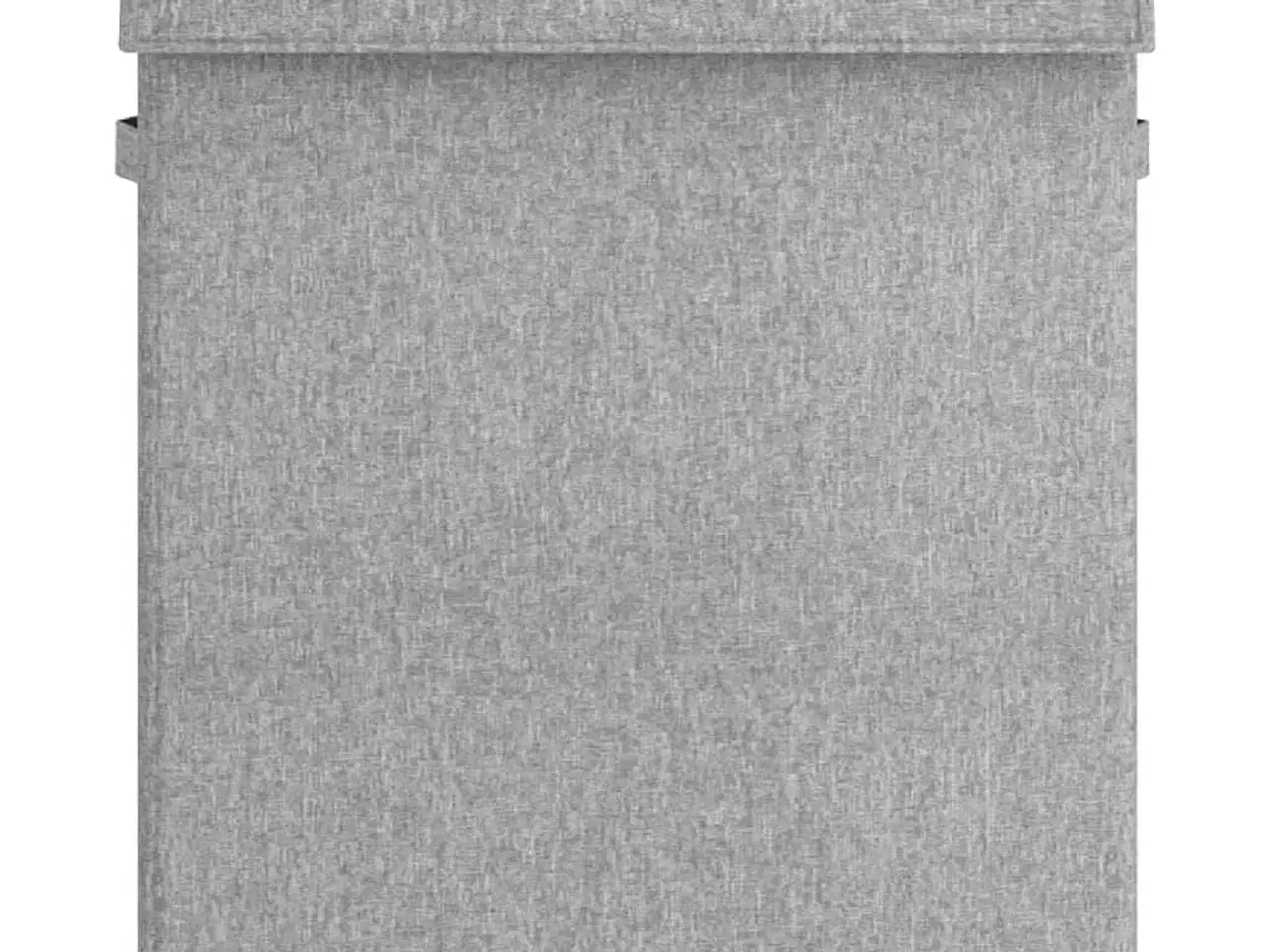 Billede 3 - Foldbar vasketøjskurv 51x34,5x59 cm kunstigt linned grå