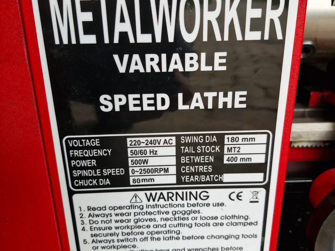 Billede 2 - Metaldrejebænk med masser af tilbehør