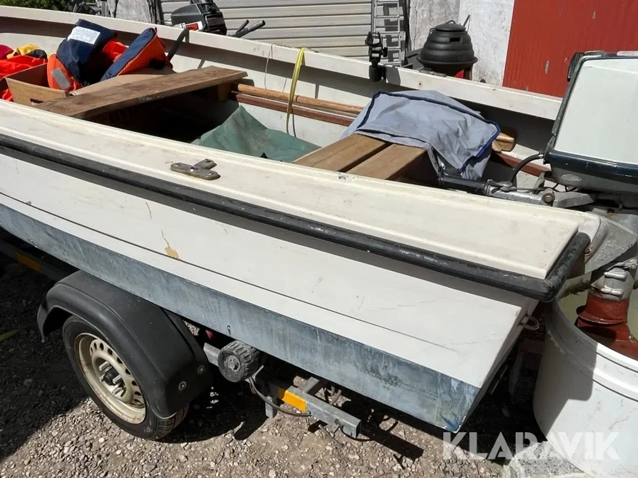 Billede 5 - Jolle med påhængs motor og trailer
