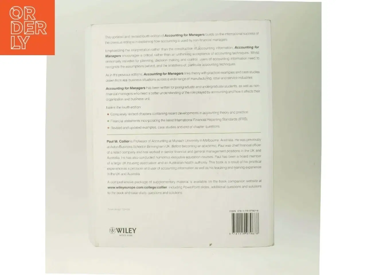 Billede 3 - Accounting for managers : interpreting accounting information for decision making af Paul M. Collier (Bog)