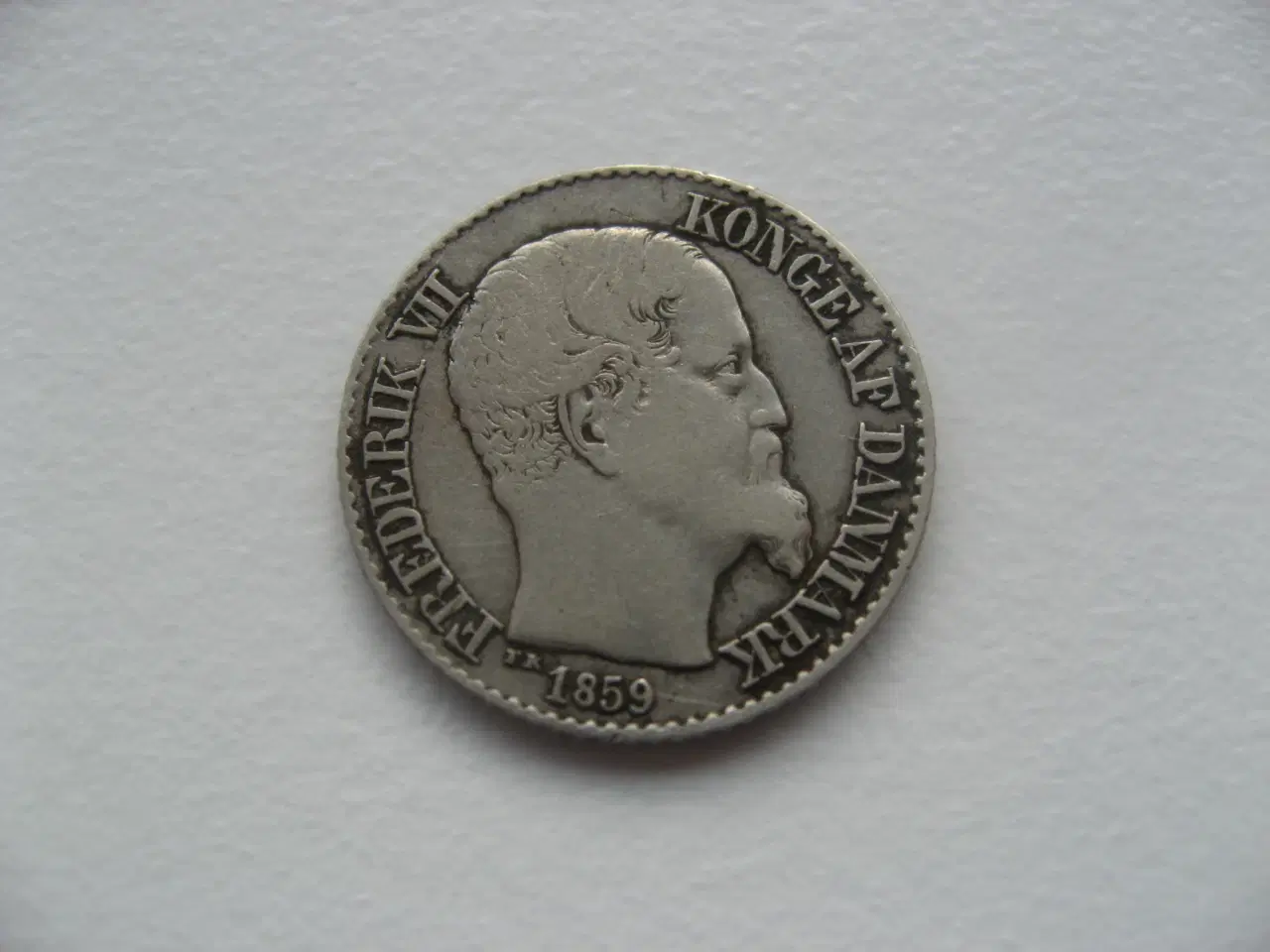 Billede 1 - DVI Flot 5 Cents 1859, Sølv