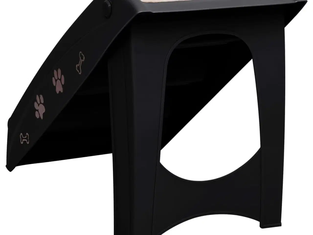 Billede 5 - Foldbar hundetrappe 62x40x49,5 cm sort