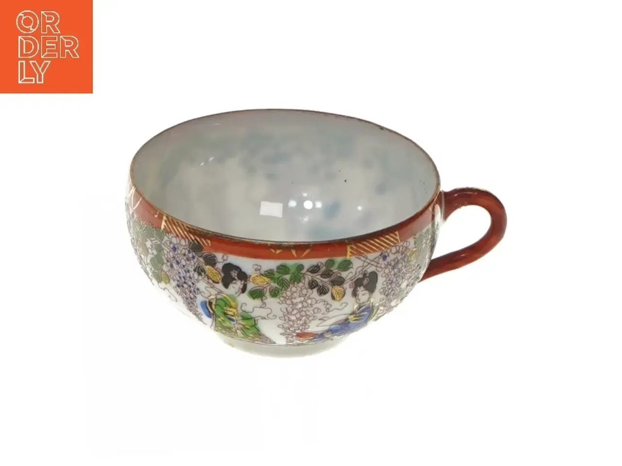 Billede 2 - Sæt af fem dekorerede kopper (str. Ø 8,4x4,5 cm)