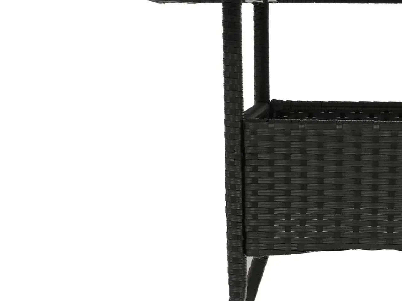 Billede 9 - Havebord med glastop 80x80x75 cm polyrattan sort