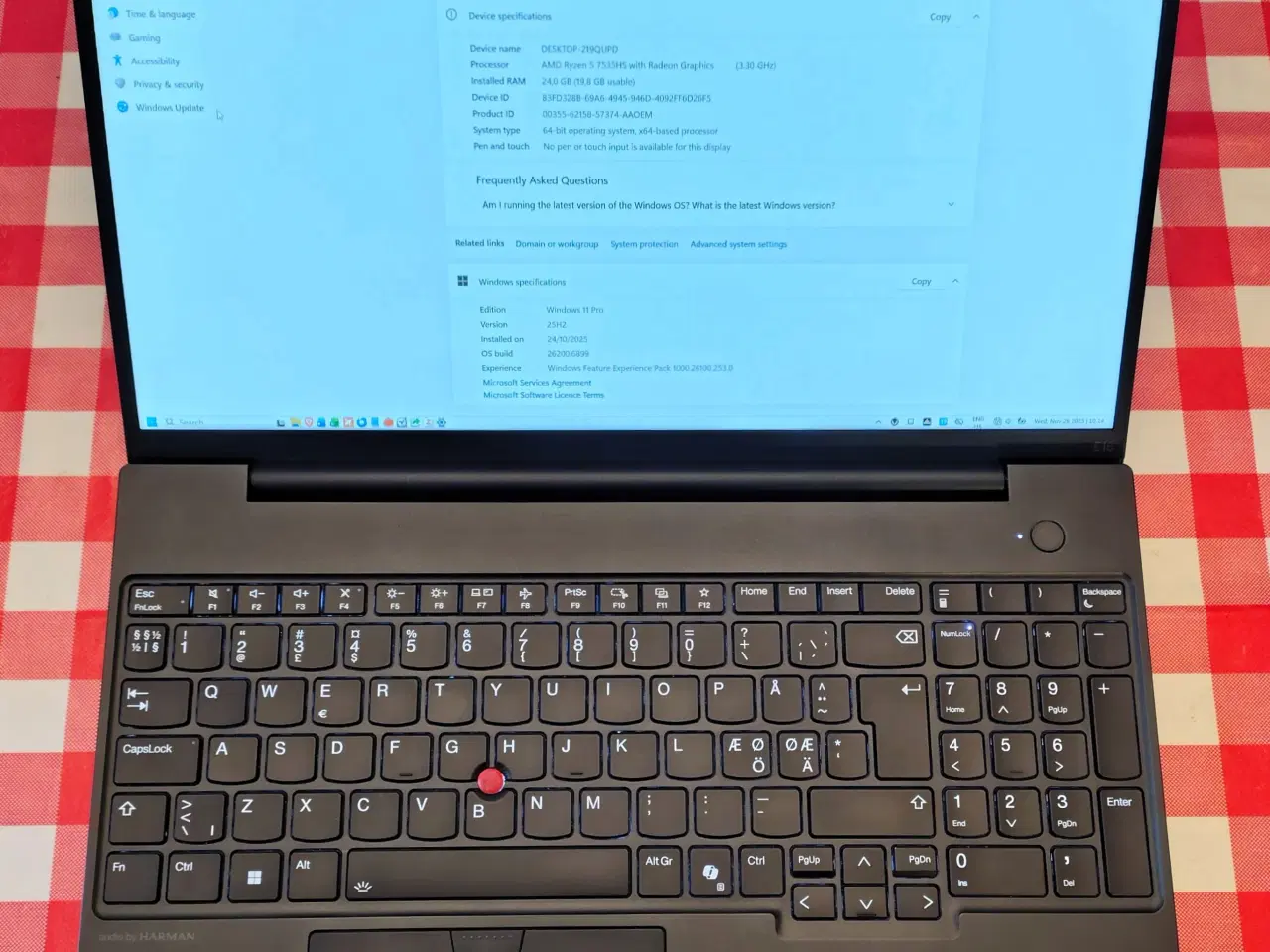 Billede 1 - Lenovo ThinkPad E16 G2 (R5-7535HS/24/512)