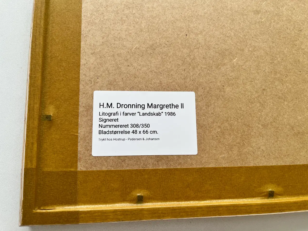 Billede 5 - H.M. Dronning Margrethe ll - Signeret Litografi