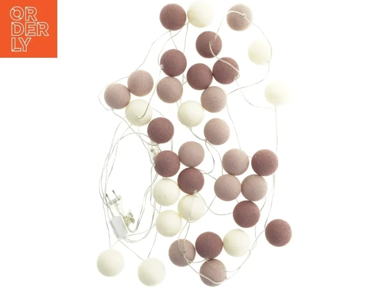 Billede 3 - LED lyskæde med bomuldskugler (str. 4 m)