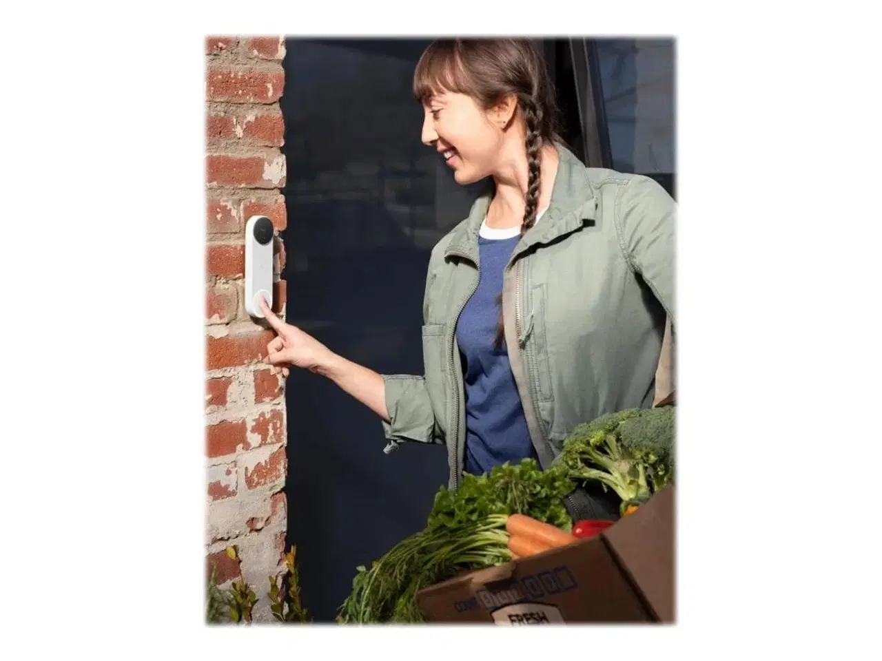 Billede 4 - Videodørklokke Google Nest – trådløs, sne (hvid)