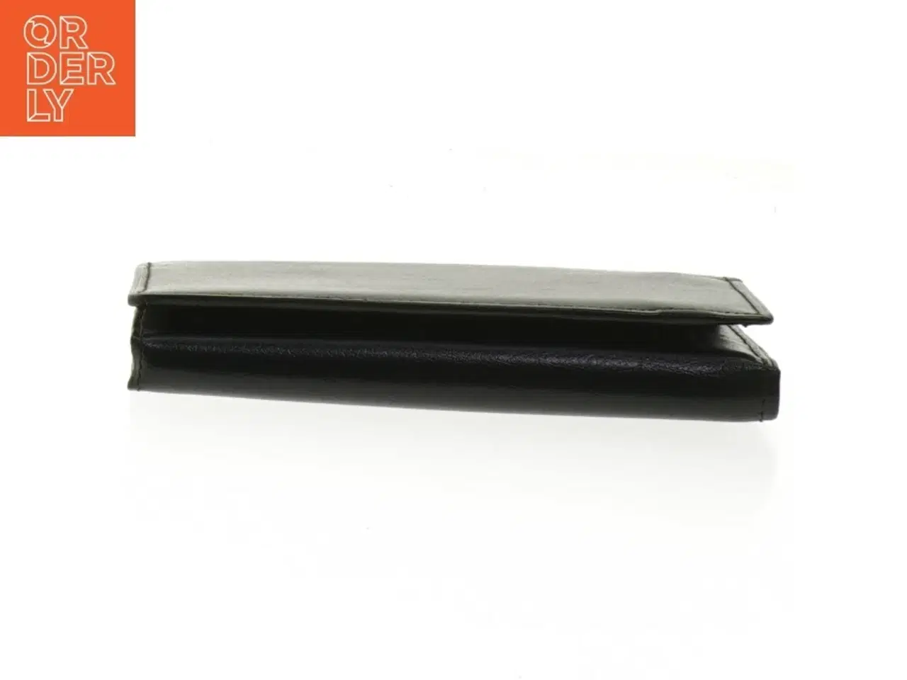 Billede 2 - Sort pung i læder (str. 14,5x9,5 cm)