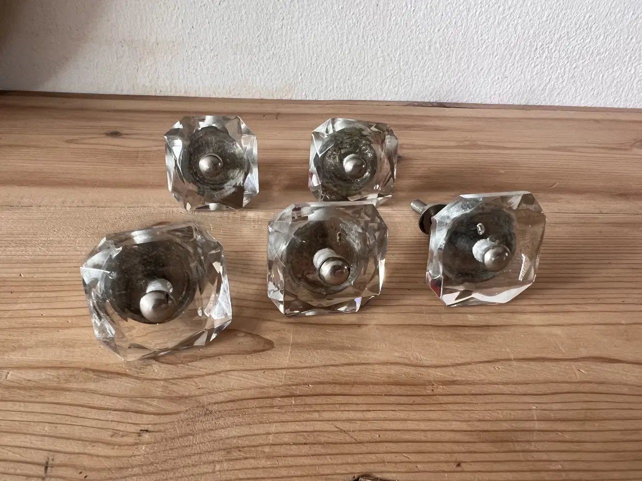 Billede 5 - 5 glasknopper/ Møbelgreb/ håndtag