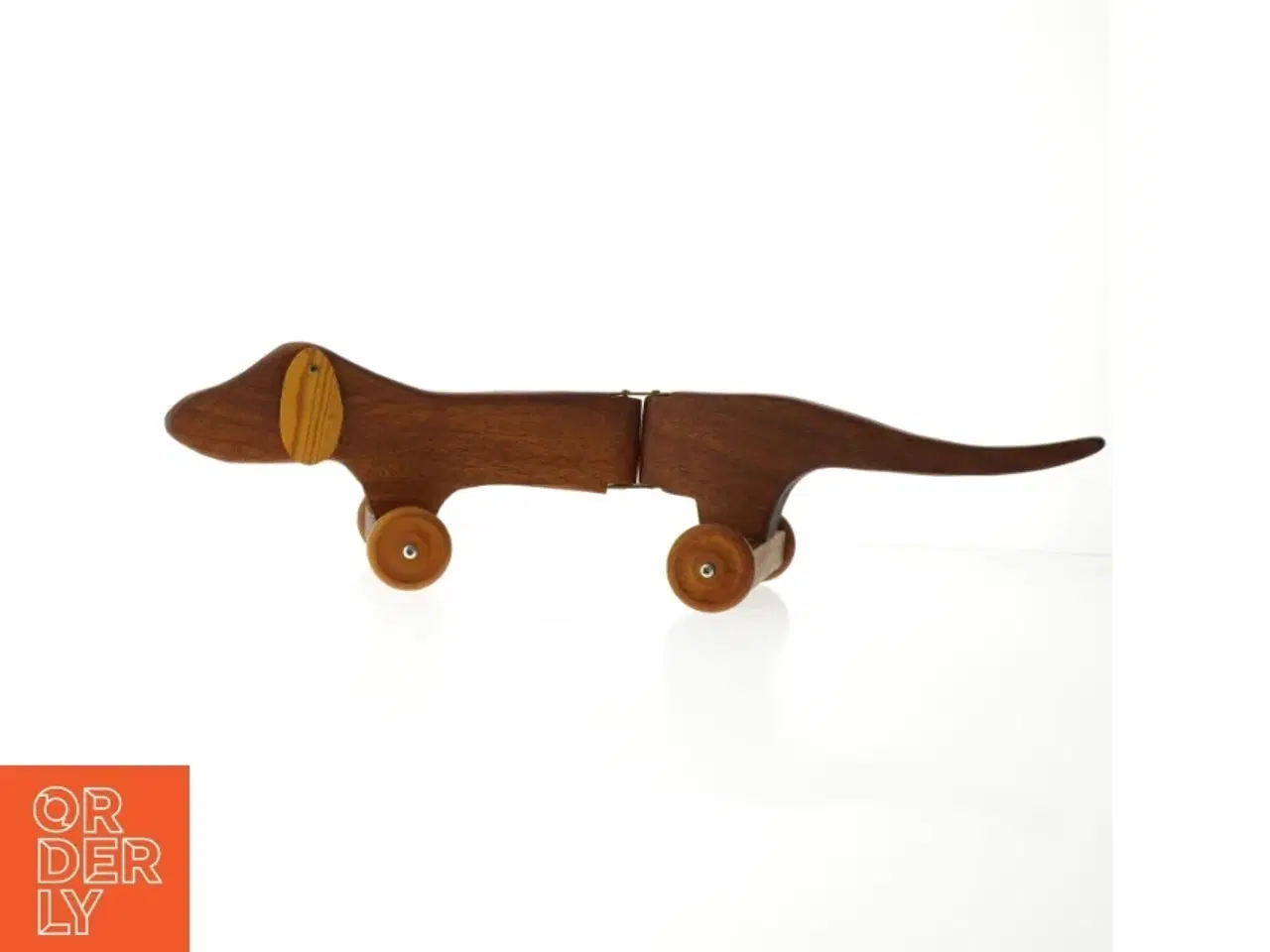 Billede 1 - Håndlavet Træhund på hjul (str. 54 cm)