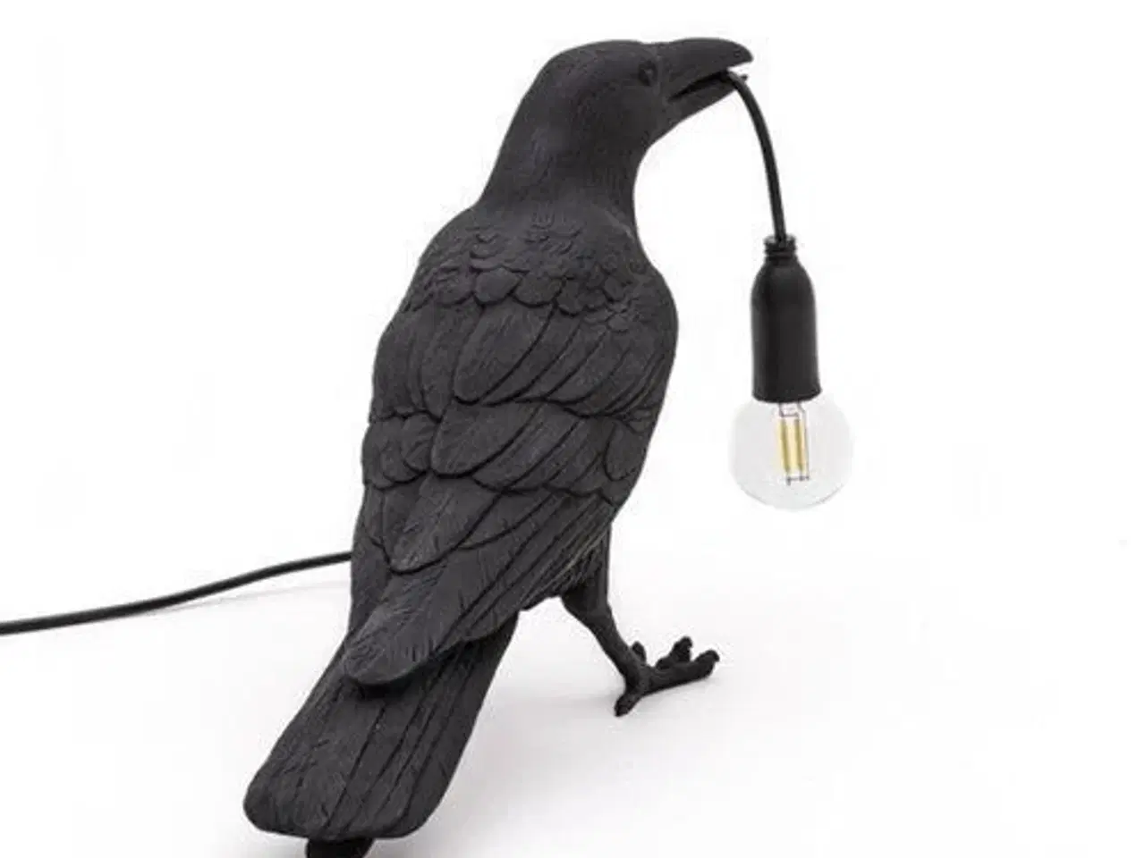 Billede 1 - Ravneformet LED lampe siddende ravn