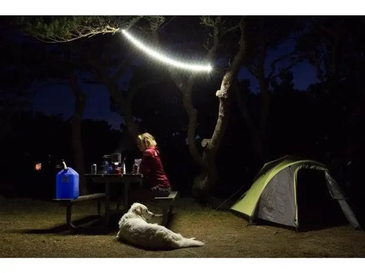Billede 3 - Camping lys kæde til batteri.