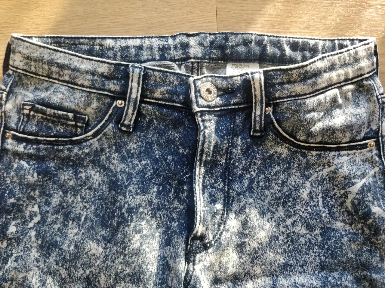 Billede 6 - H&M skinny jeans, blå og hvid, bukser