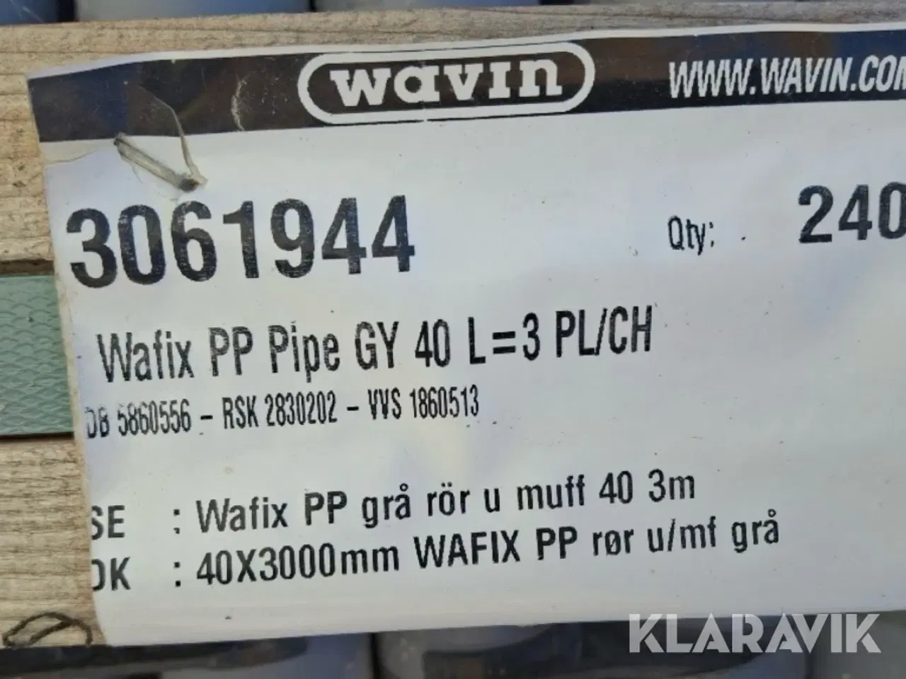 Billede 3 - PP rør Ø 40 mm 325 styk