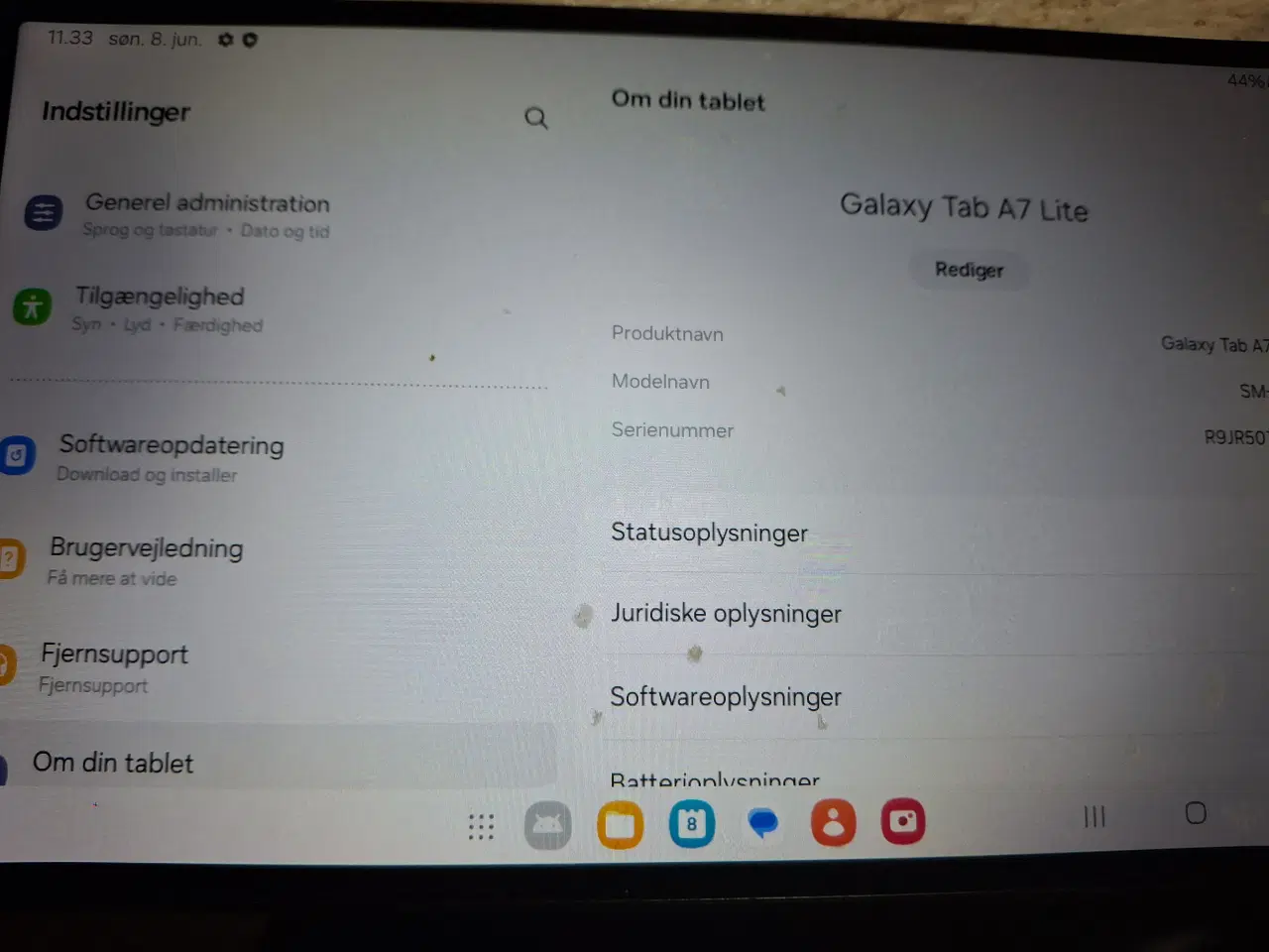 Billede 1 - Samsung tablet,fin stand fra 21.
