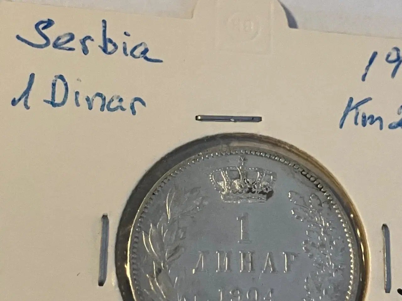 Billede 1 - 1 Dinar Serbia 1904 - Renset