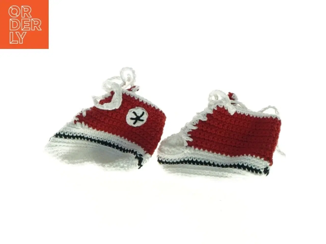 Billede 3 - Hæklede babyfutter (str. Udvendig sål 9 cm)