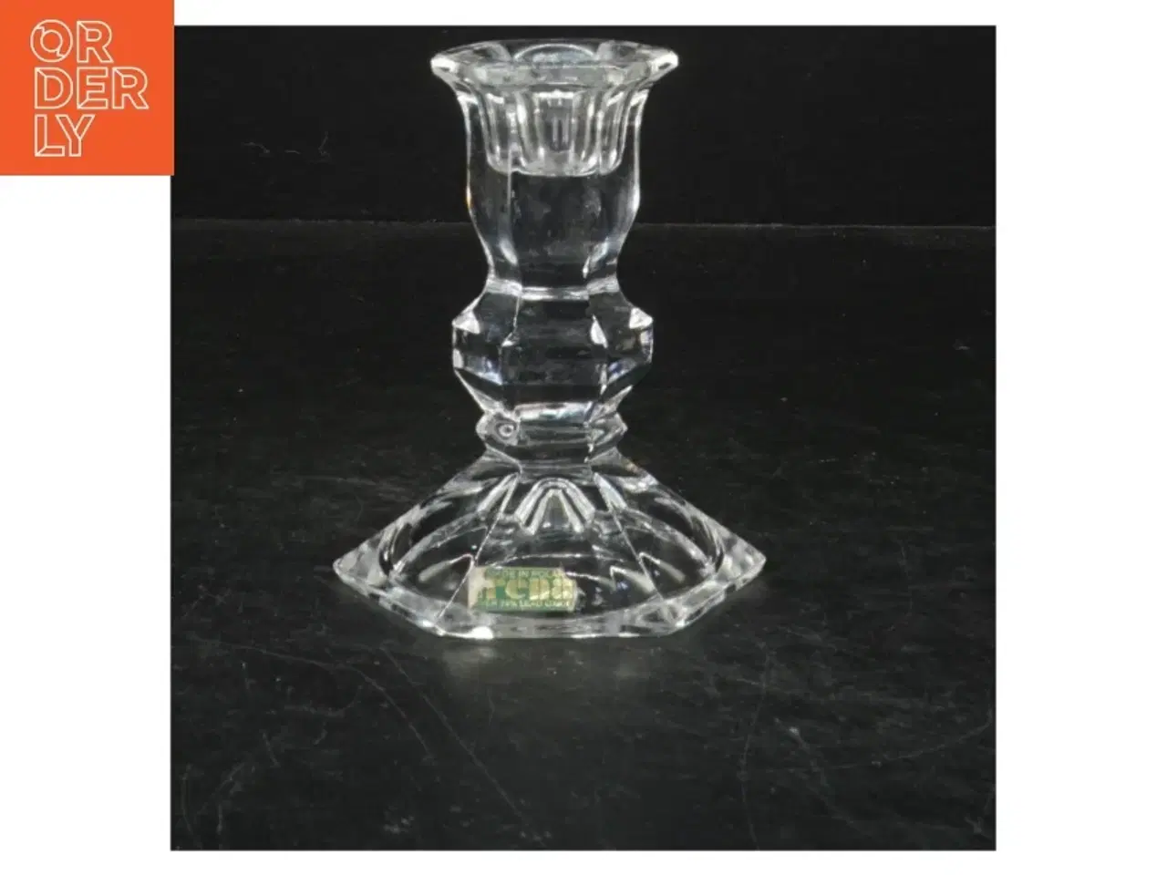 Billede 2 - Klar krystal lysestager (str. 12 cm. 2 styk)