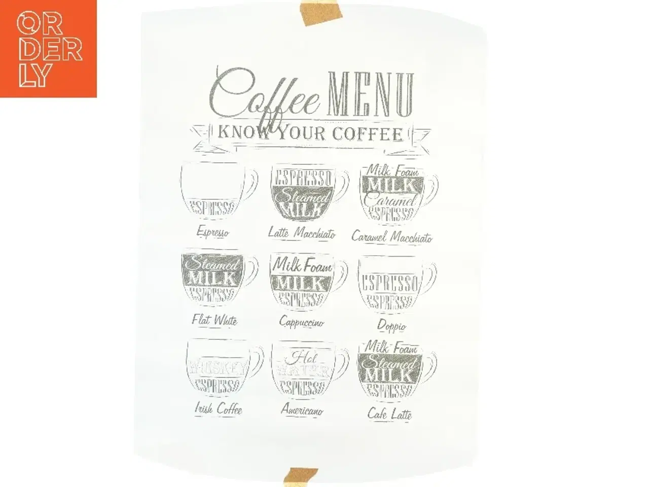 Billede 1 - Kaffe menu plakat (str. 70 x 50 cm)