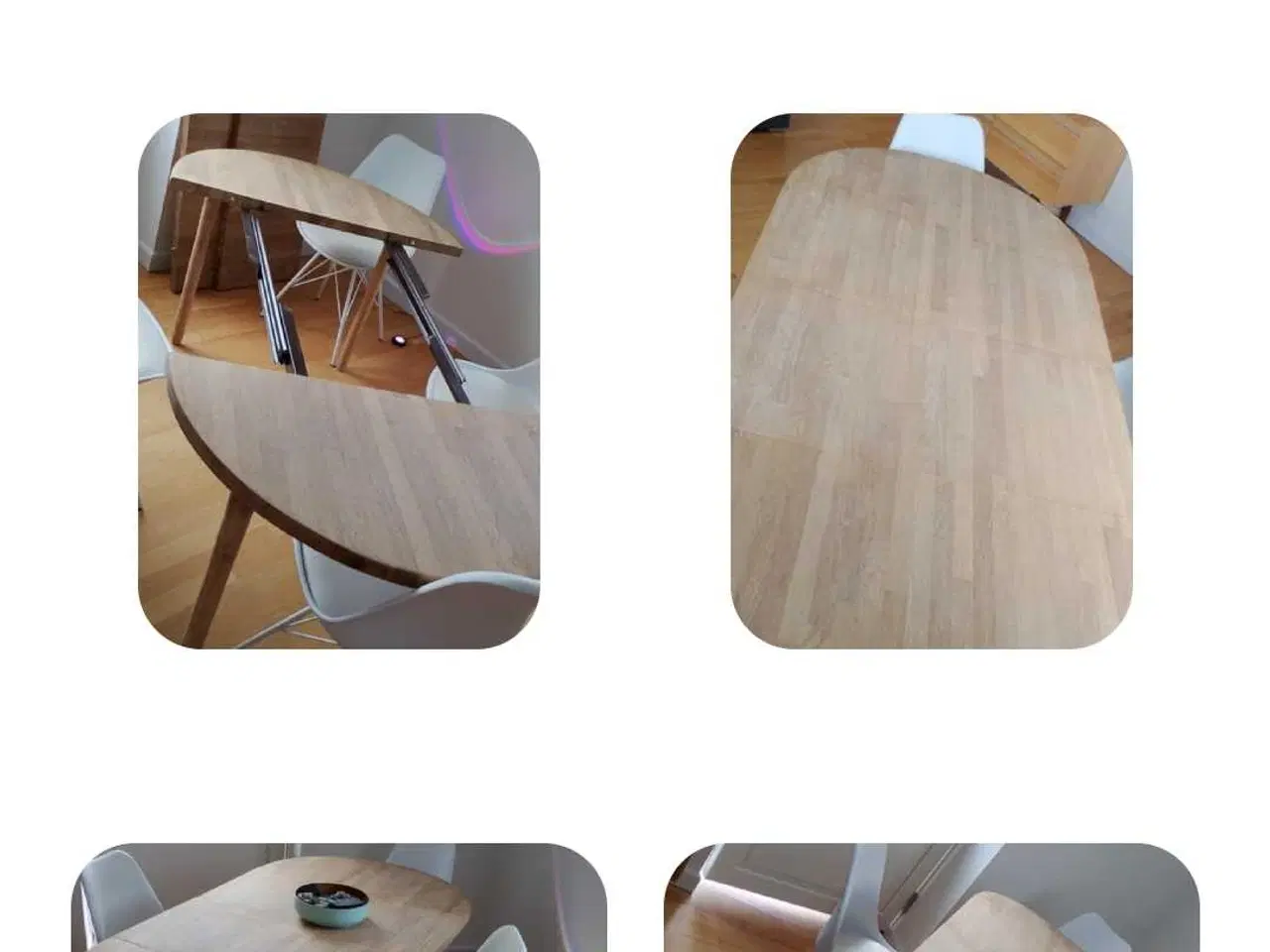 Billede 1 - Super flot rundt spisebord i egetræ 