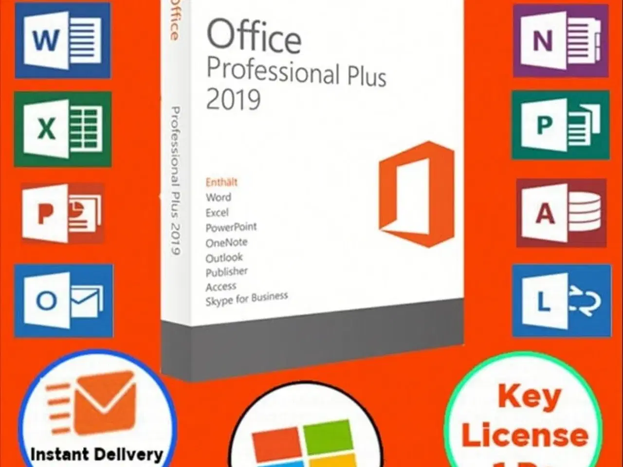 Billede 1 - Microsoft Office 2019 Pro Plus 32/64 Bit Key