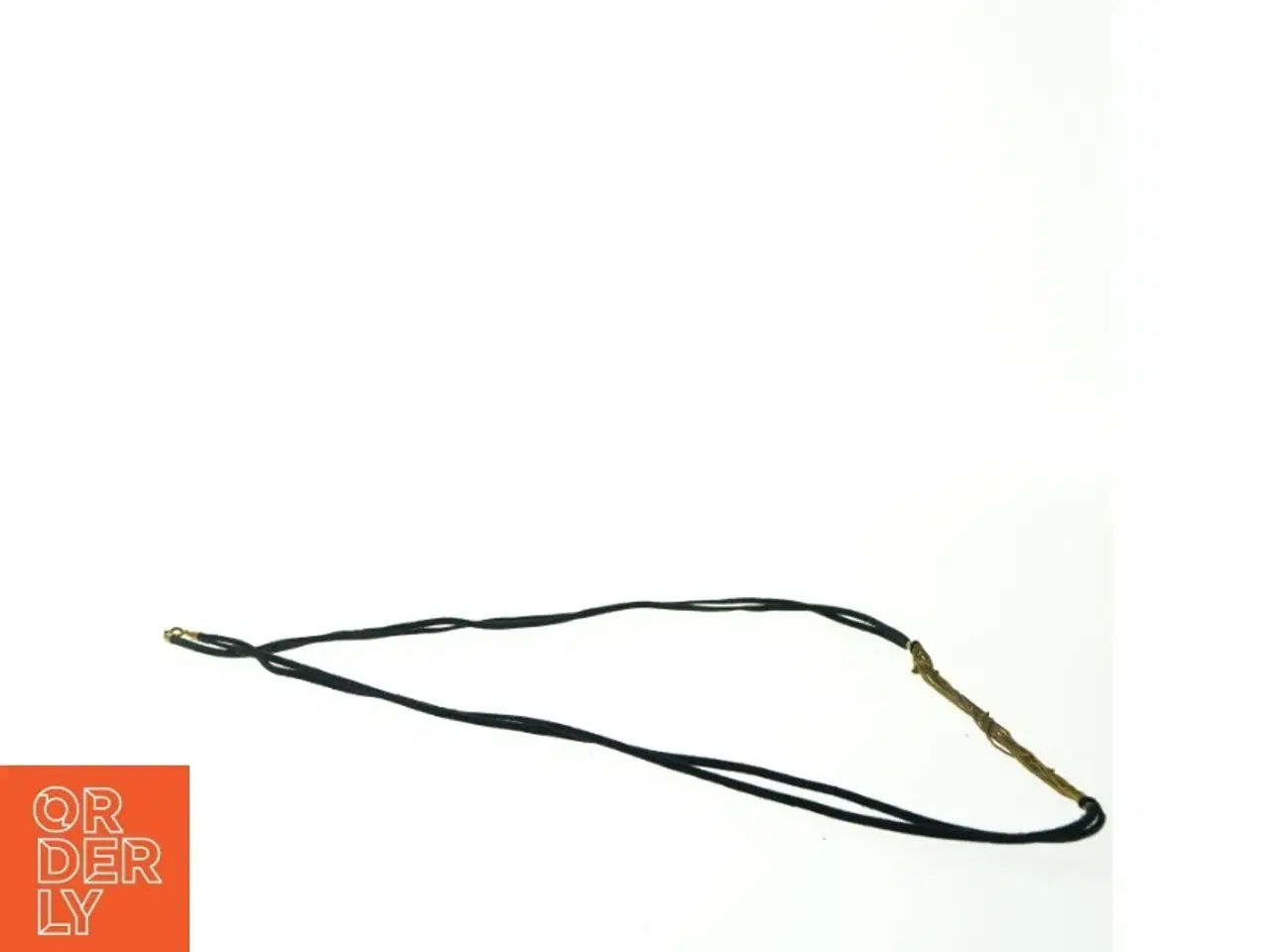 Billede 3 - Hals kæde i ruskind og guldkæder (str. 56 cm)