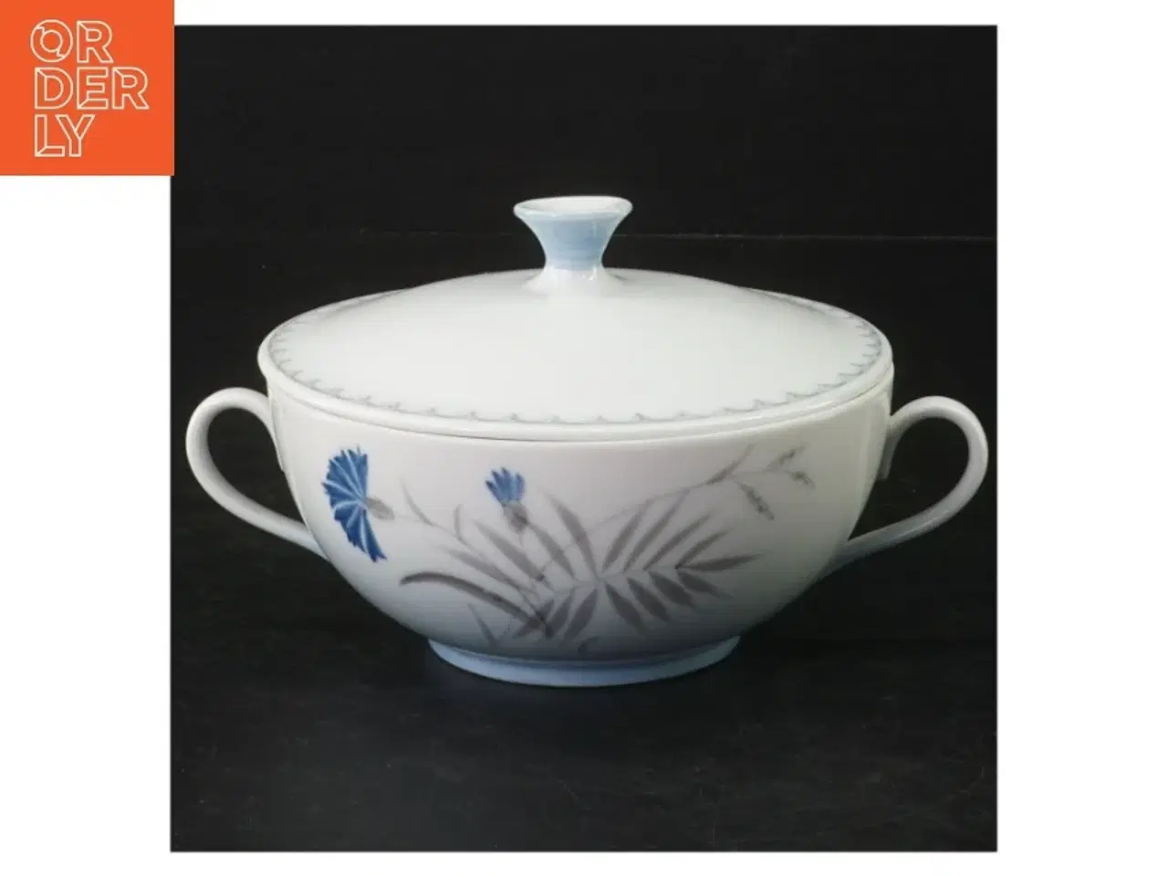 Billede 1 - B&G Porcelæns suppeterrin med låg (str. Ø. 12,5 cm)
