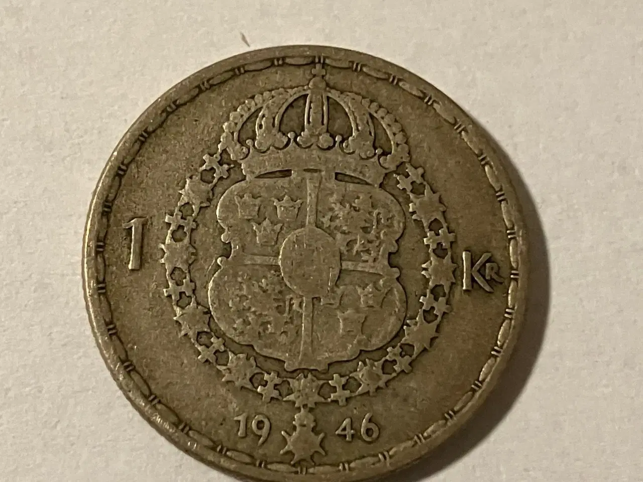 Billede 1 - 1 Krona 1946 Sweden - Silver