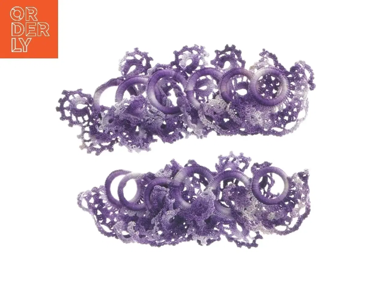 Billede 1 - 11 nye Dekorative lilla lysmanchetter (str. 11 styk, ø 3 cm)