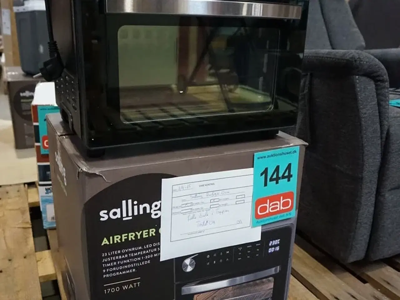 Billede 2 - Salling airfryer ovn - sort 1700W 23L.