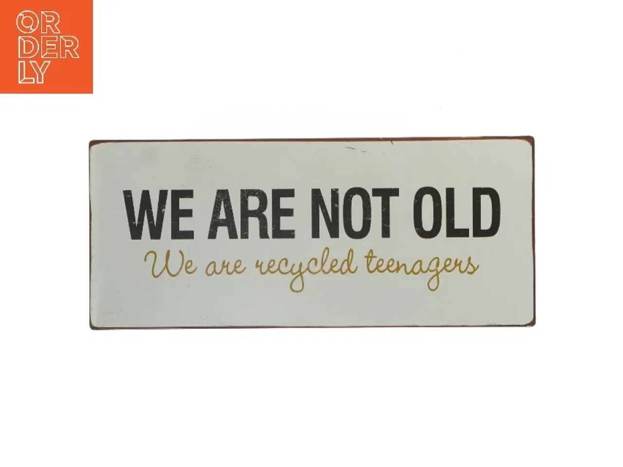 Billede 1 - Metal skilt med tekst fra LaFinesse (str. 30,5x13 cm)