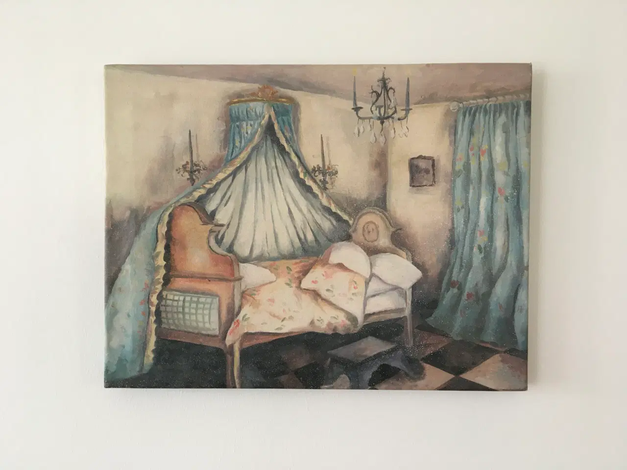 Billede 3 - Billede med illustration af stue i hyggelige miljø
