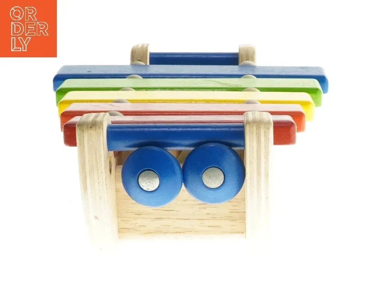 Billede 3 - Træfarvet xylofon med farvede toner fra Kids-Wood (str. 33 cm)