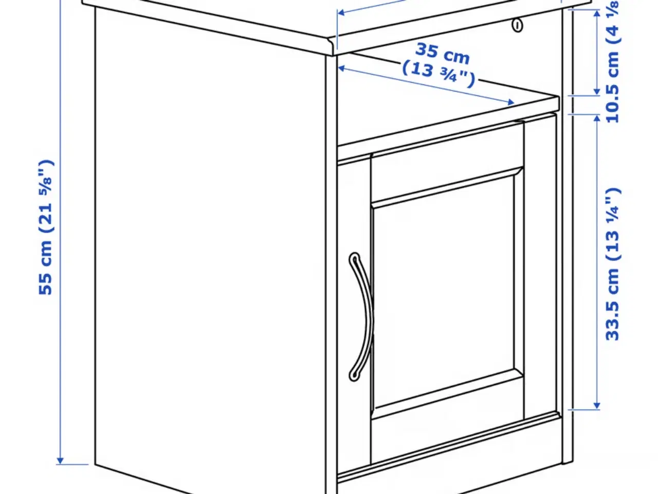 Billede 2 - Sengebord, hvid SONGESAND