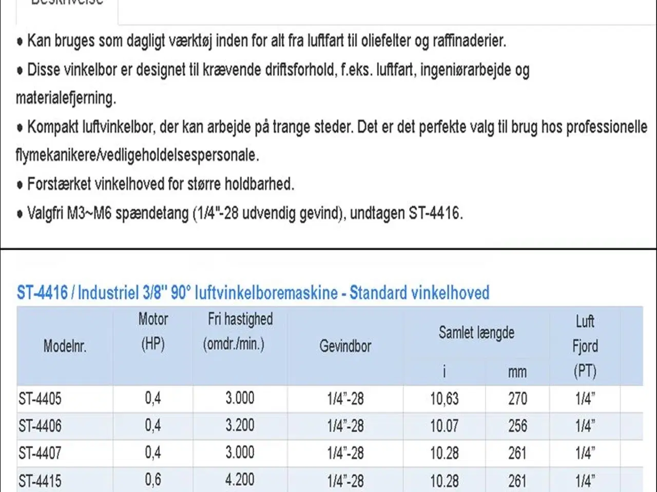 Billede 8 - Vinkelboremaskine trykluft
