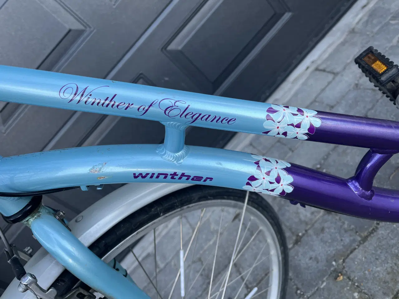 Billede 3 - Turkis og lilla pigecykel 26”