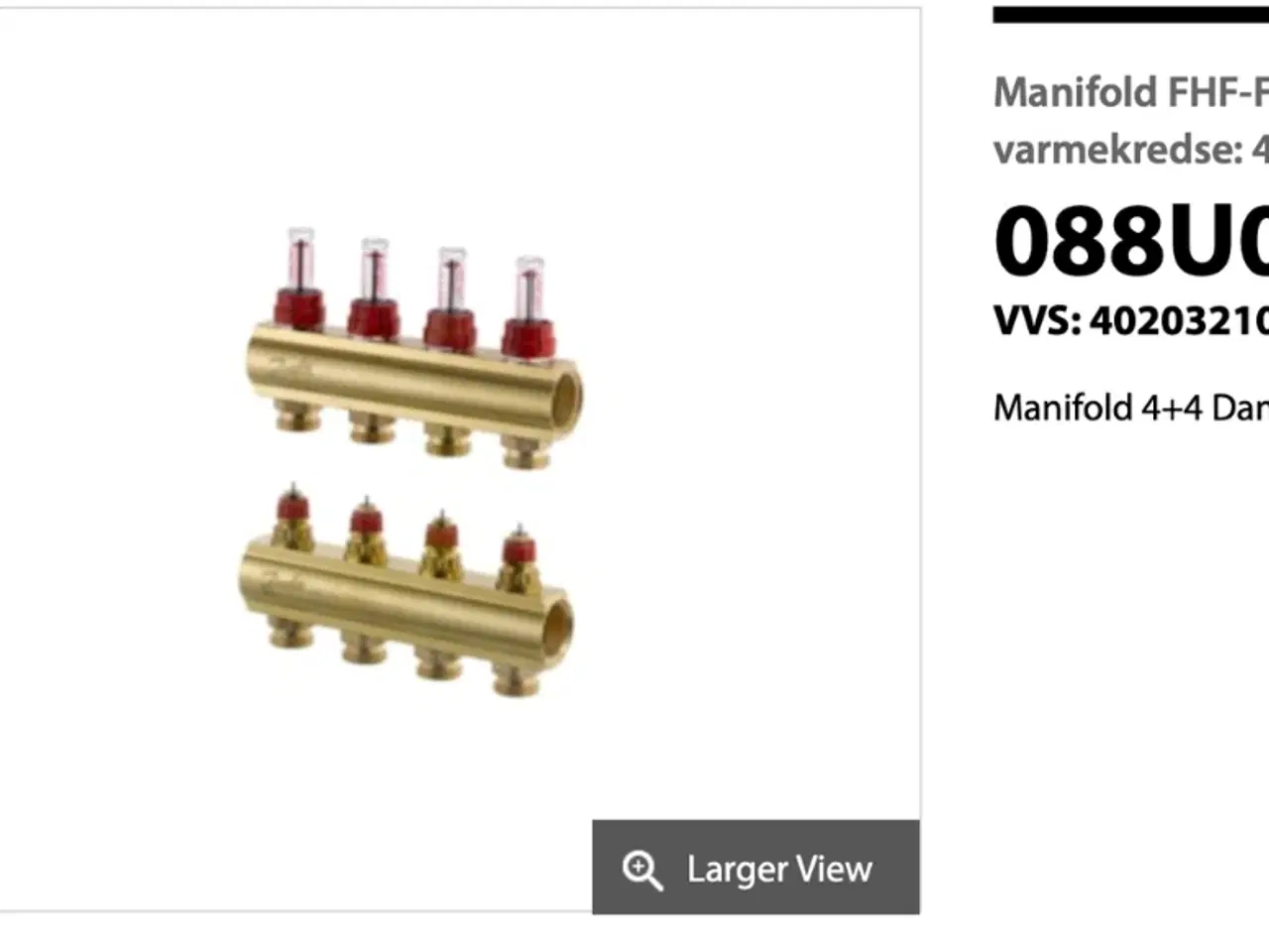 Billede 1 - Danfoss FHF-F manifold med flowmålere - 4 kredse