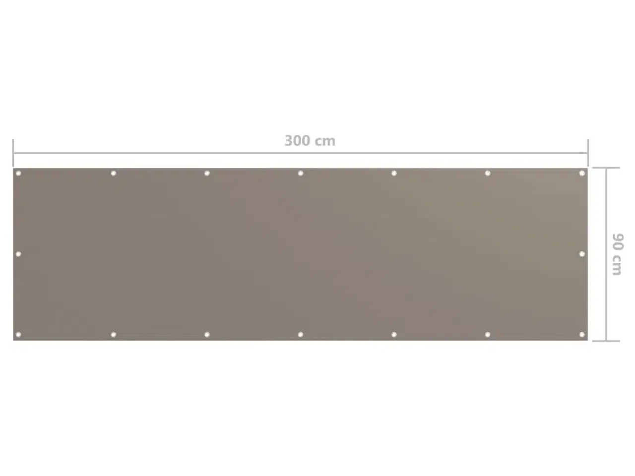 Billede 5 - Altanafskærmning 90x300 cm oxfordstof gråbrun