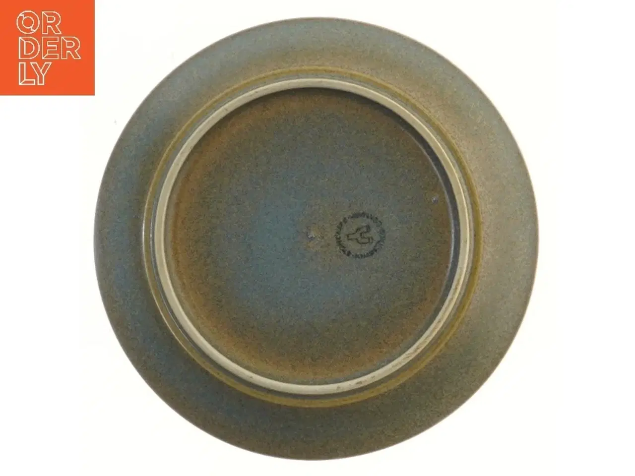 Billede 3 - Grøn Nøddebo stentøjs frokosttallerkener fra Knabstrup (str. Ø 17,5 cm, 6 styk cm)