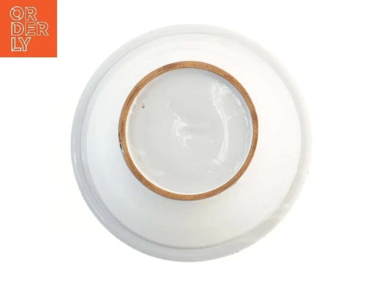 Billede 3 - Skål, keramisk med grønt mønster (str. Ø 37x16 cm)