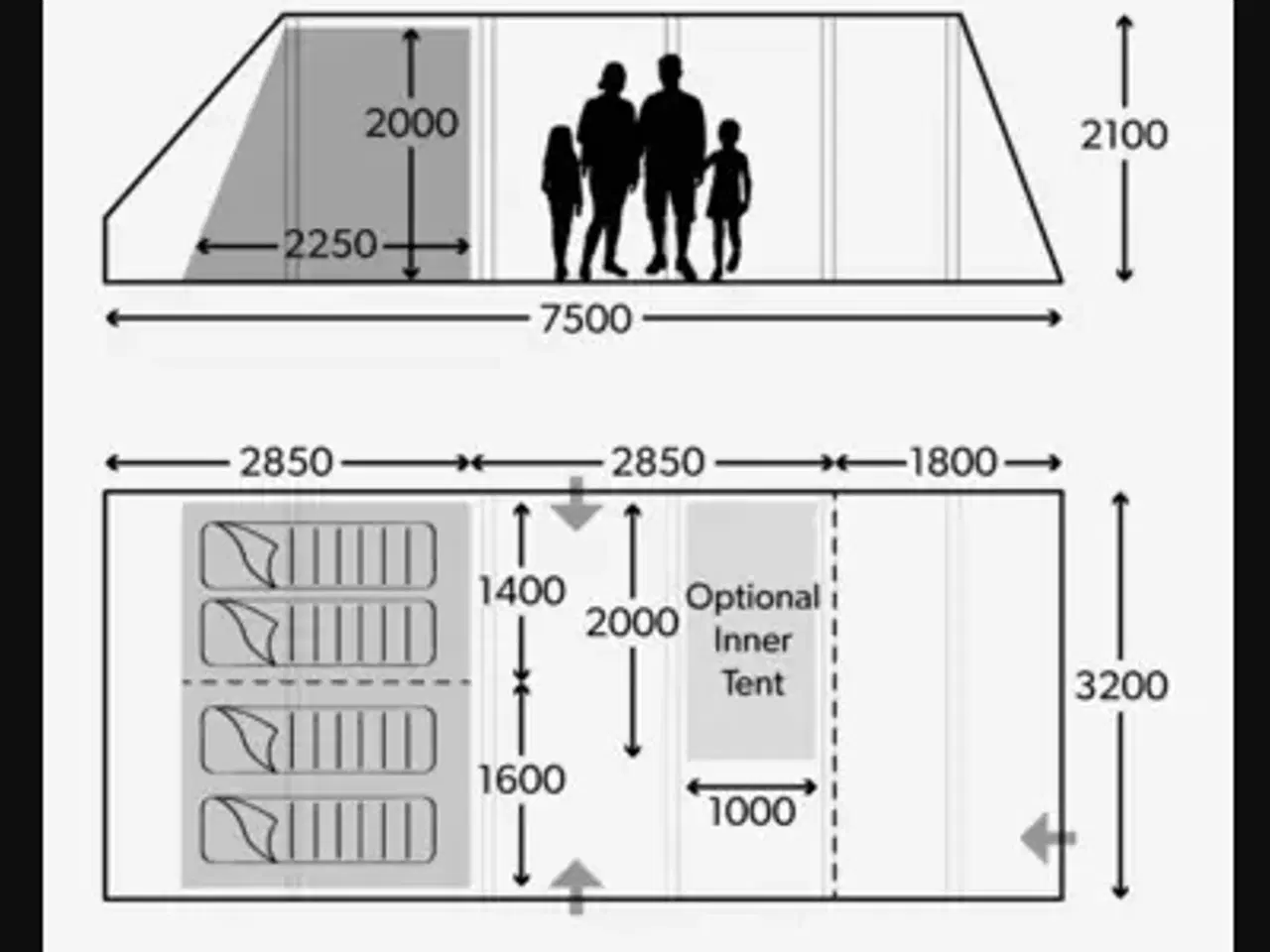 Billede 3 - Dometic Lufttelt 4 personers NYT