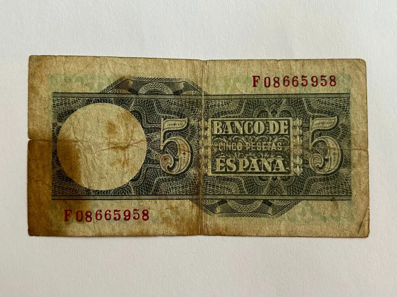 Billede 2 - 5 Pesetas Spain 1948 - Bad condition