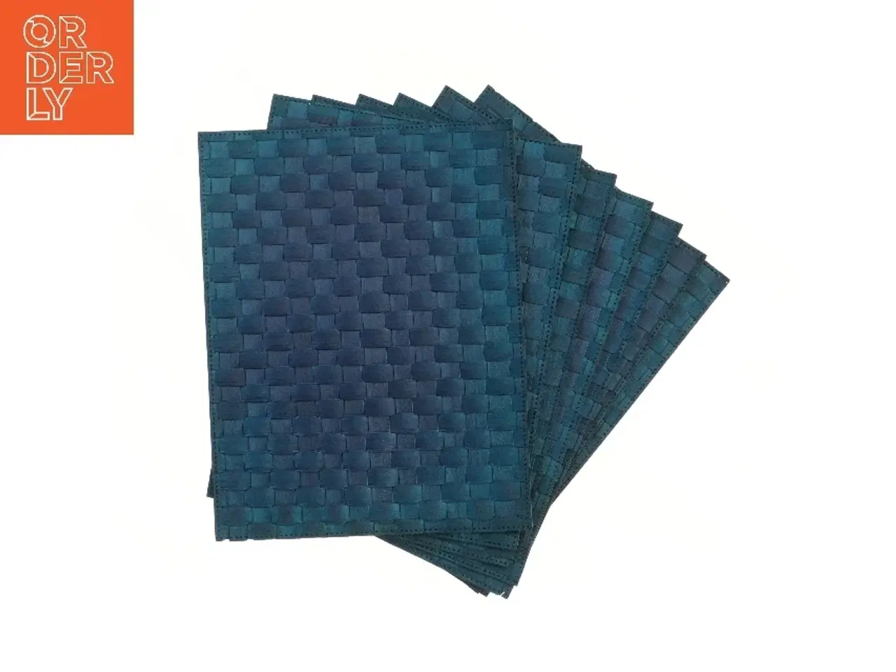 Billede 1 - Sæt af 7 blå dækkeservietter (str. 7 stk 40x31 cm)