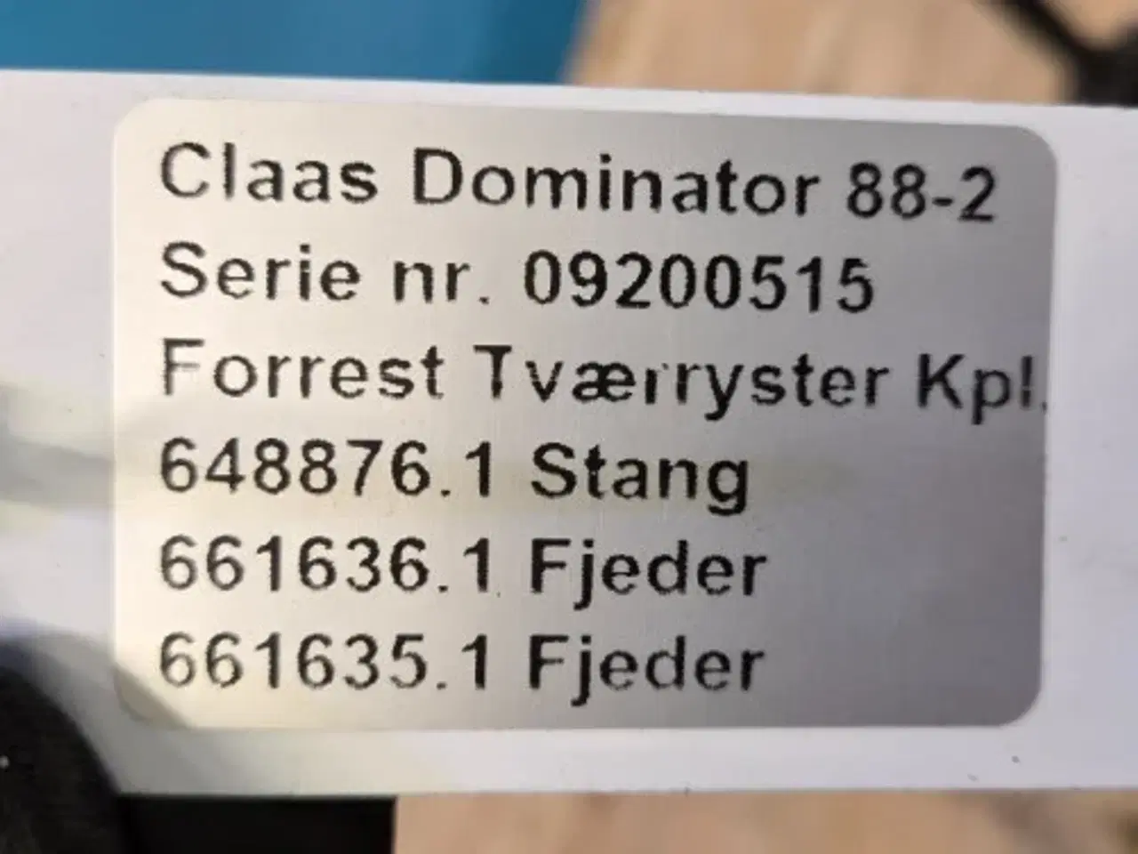 Billede 8 - Claas Dominator 88 Tværryster 687099.0