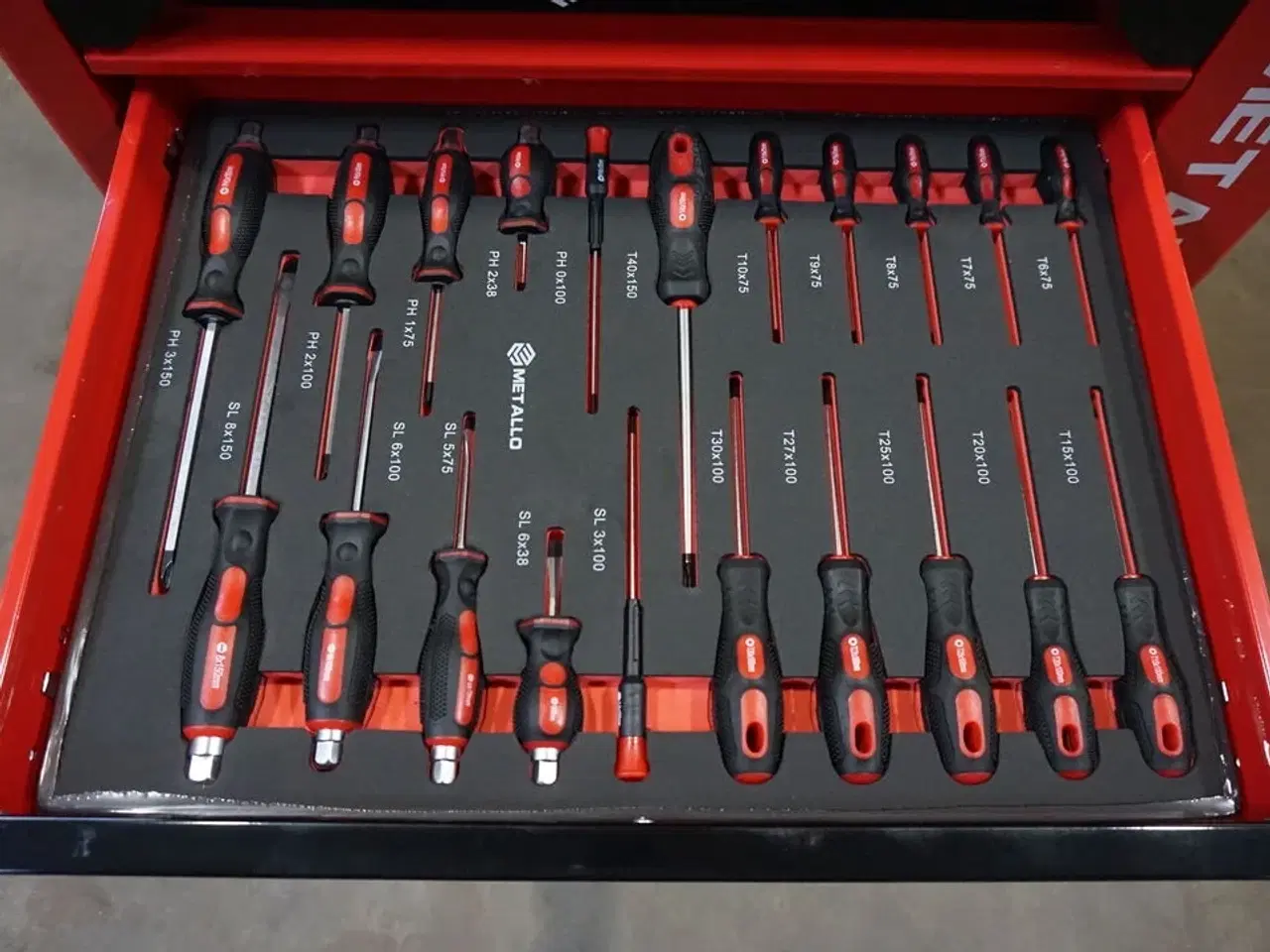 Billede 6 - Metallo Værktøjsvogn XXL med værktøj og 7 skuffer og skab