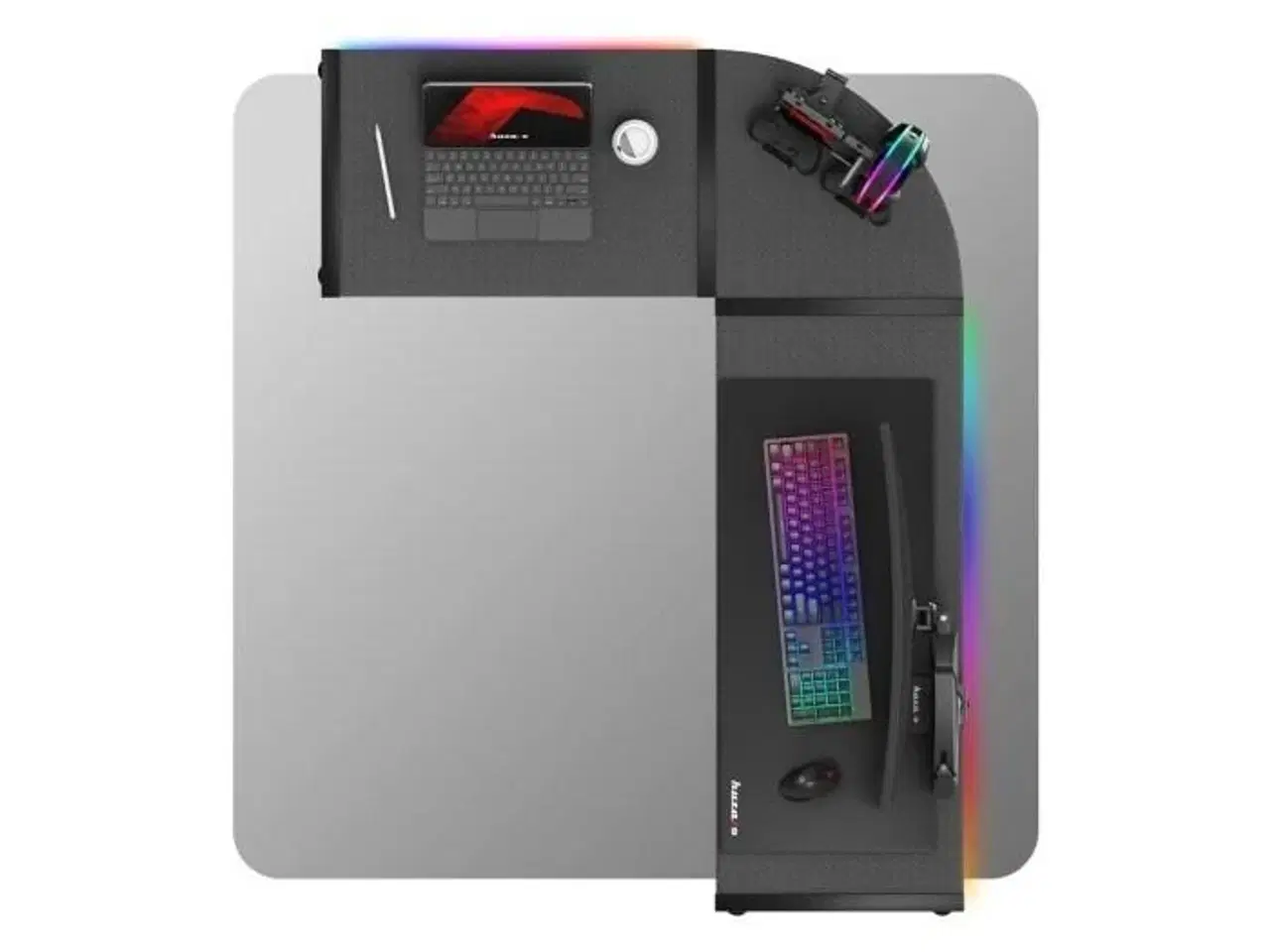 Billede 21 - Gamingbord Huzaro Hero 6.0 RGB – sort L-form