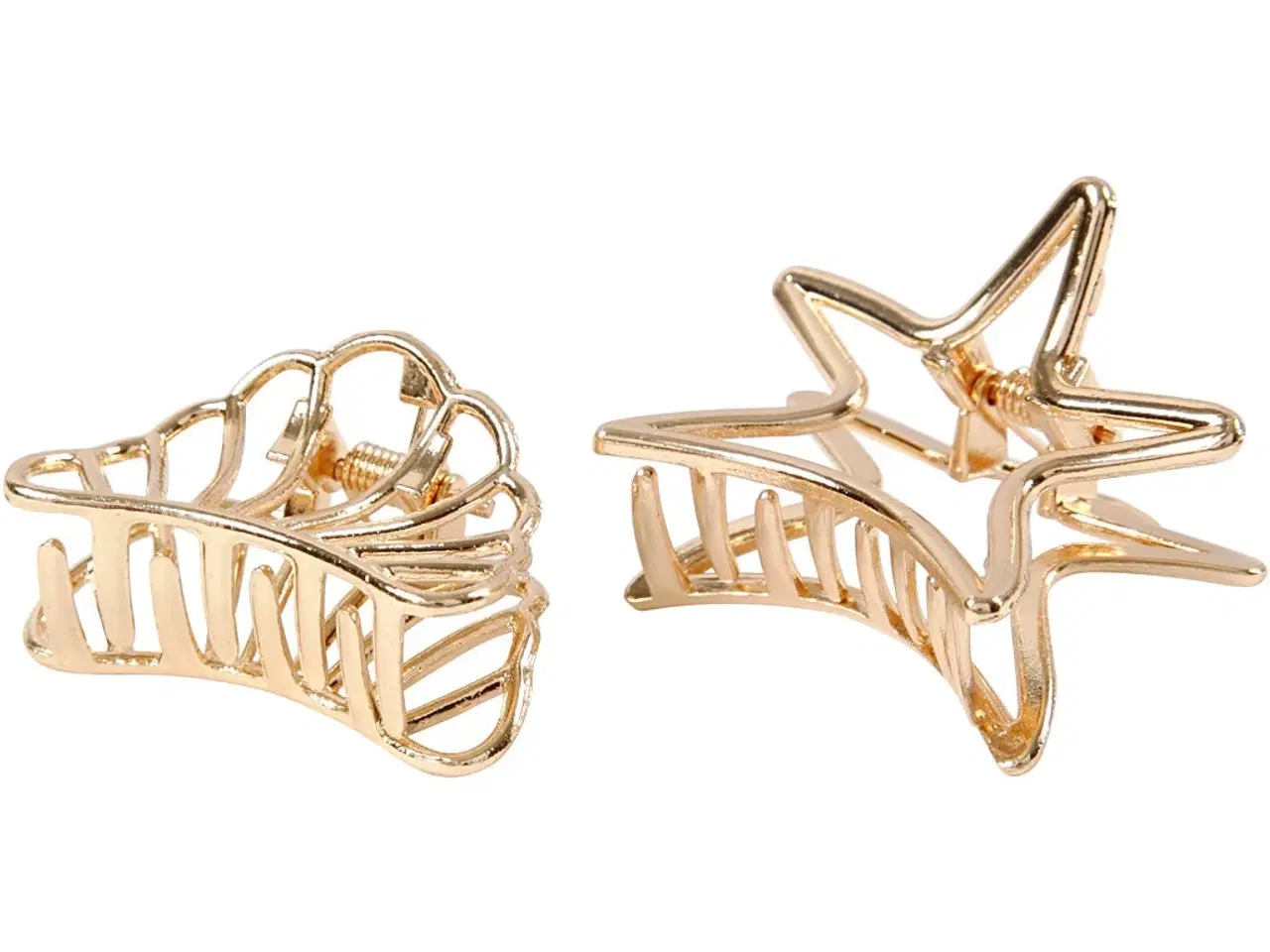 Billede 1 - Forgyldte Hårspænder - 2 stk. Elegance til Frisuren